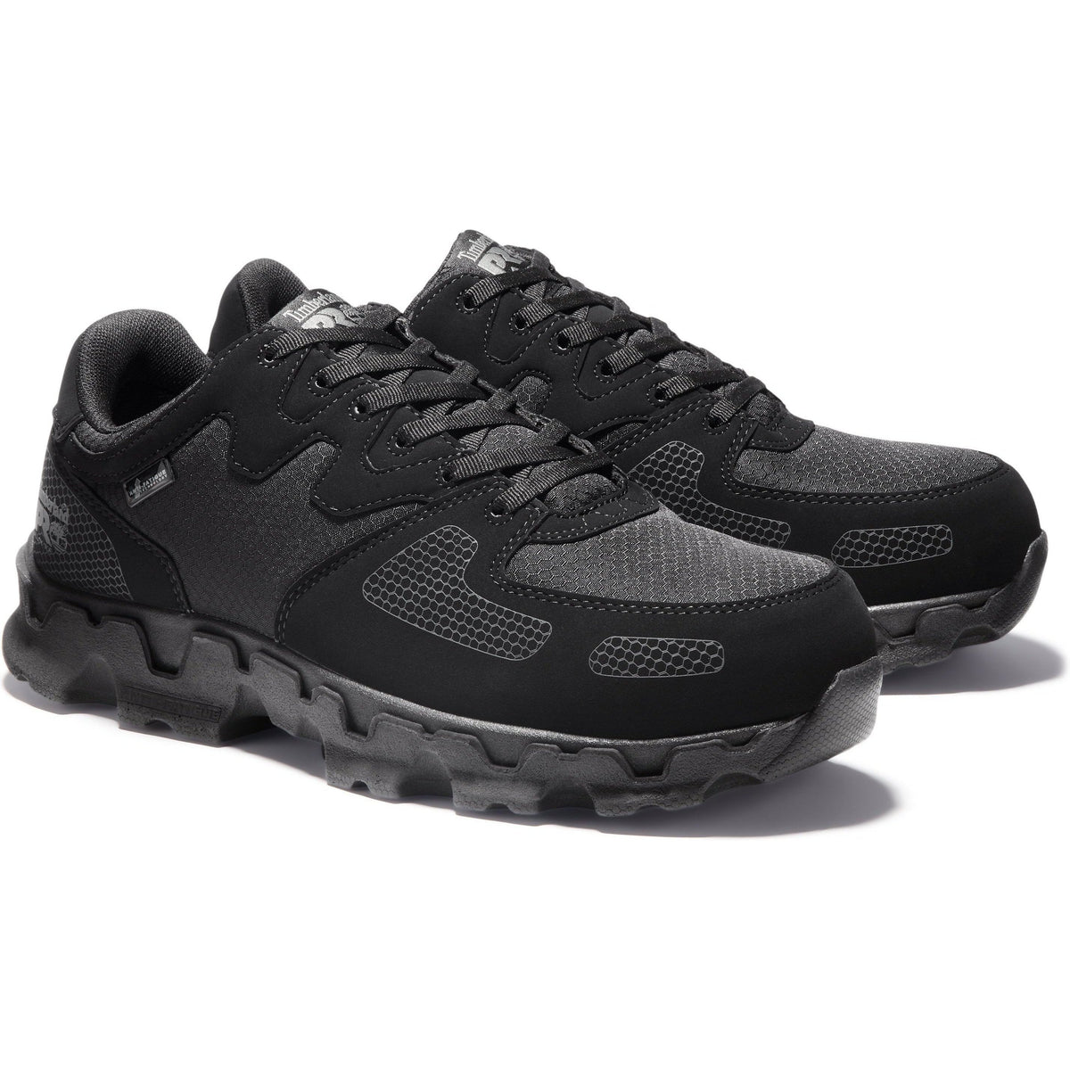 Timberland PRO Men's Powertrain Alloy Toe Static Dissipative+ Work Shoe - TB1A16NN001 7 / Medium / Black Synthetic Nylon - Overlook Boots