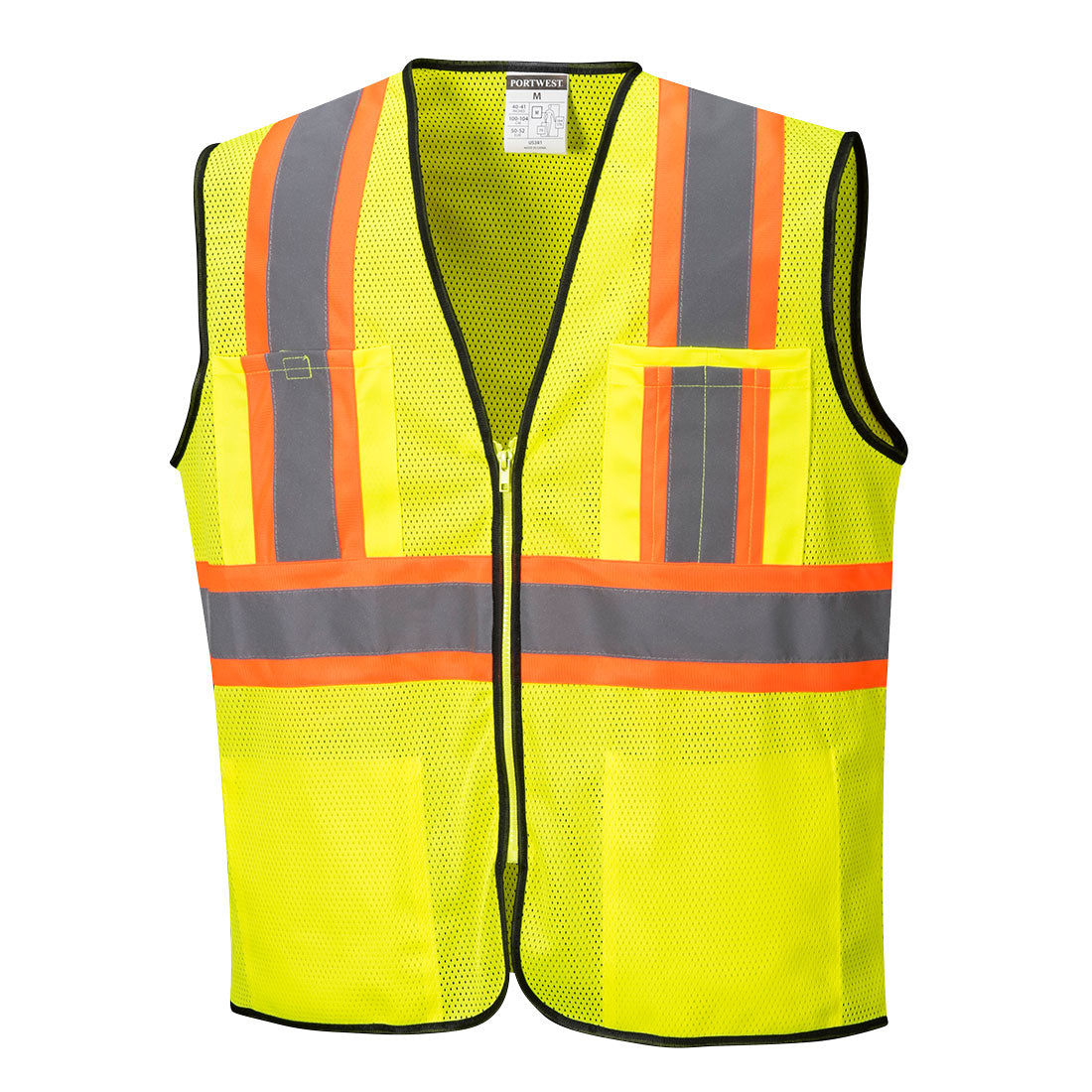 Portwest Frisco Hi-Vis Mesh Executive Vest - Yellow - 12 Pack - US381 Small / Yellow - Overlook Boots