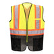Portwest Frisco Hi-Vis X Back Contrast Executive Vest - Yellow/Black - 12 Pack - US395 Small / Yellow - Overlook Boots