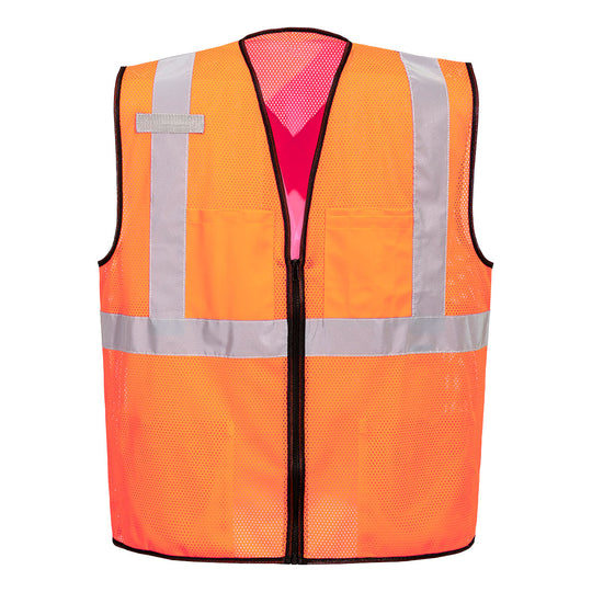 Portwest Tampa Hi-Vis Mesh X-Back Vest - Orange - 12 Pack - US396 Small / Orange - Overlook Boots