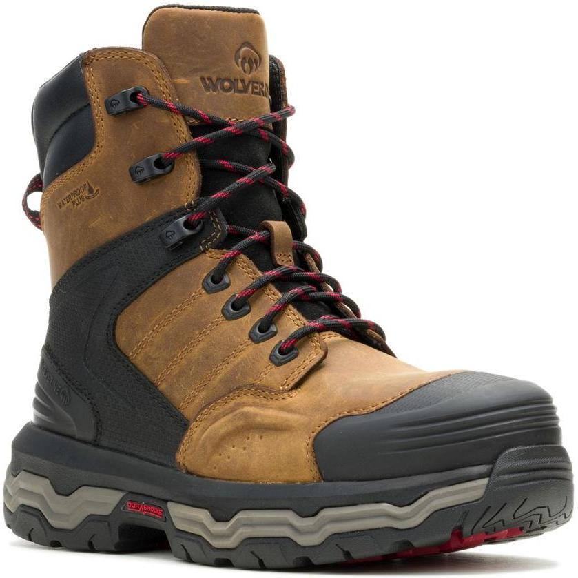 Wolverine Men's Alpha ft 8" Soft Toe Waterproof Work Boot - Tan - W250053 7 / Medium / Tan - Overlook Boots