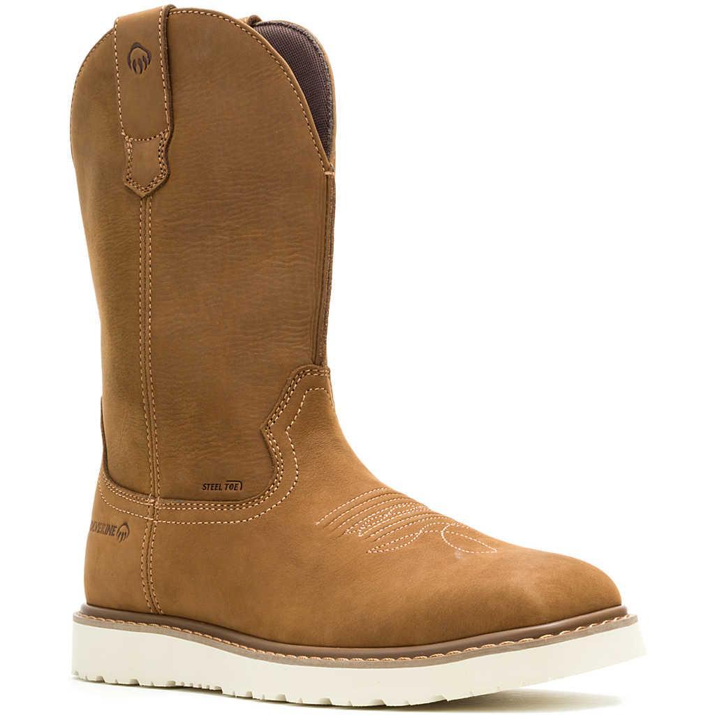 Wolverine Men's Bronc 10" Steel Toe Wellington Work Boot - Birch - W251084 5 / Medium / Brown - Overlook Boots