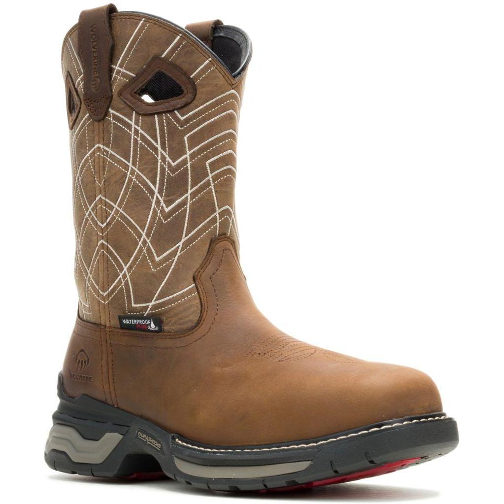 Wolverine Men's Wheatland Pull On Wellington Work Boot - Coyote - W261051 7 / Medium / Cedar - Overlook Boots