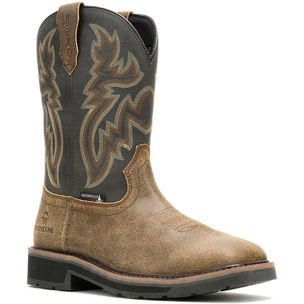 Wolverine Men's Rancher Steel Toe Waterproof Western Work Boot - Black - W251141 7 / Medium / Black - Overlook Boots