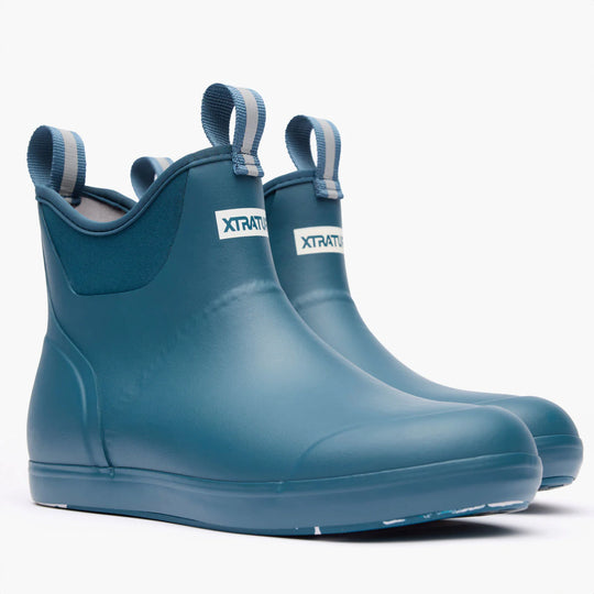 Xtratuf Ankle Deck Bota de Cubierta para Hombre, 6 Pulgadas, Impermeable, Sin Agujetas - Azul - XMAB204