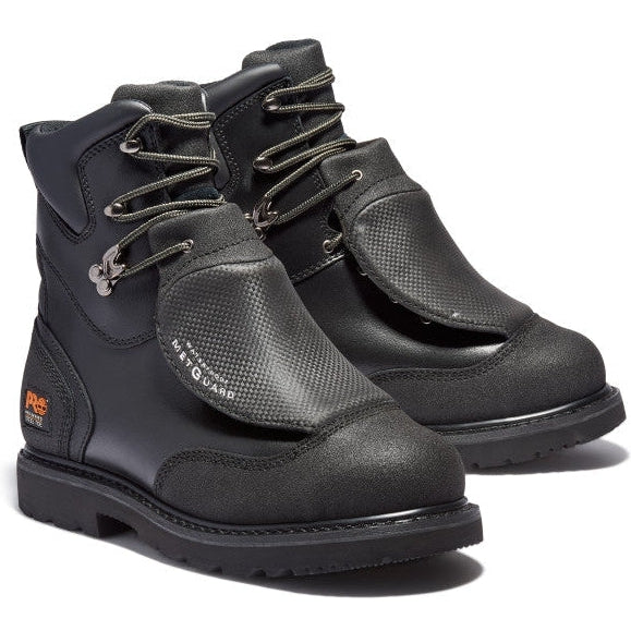 Timberland PRO Men's 8" Steel Toe Waterproof Ext Metguard Work Boot TB153530001 7 / Medium / Black - Overlook Boots