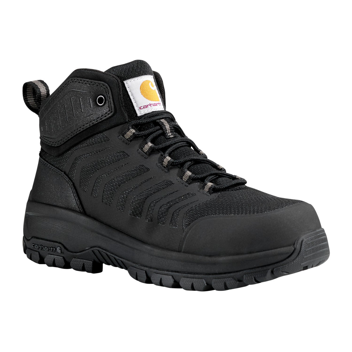 Carhartt Men's Dearborn Mid Fabric Composite Toe Work Boot - Black - FZ5381-M 7 / Medium / Black - Overlook Boots