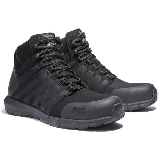 Timberland PRO Men's Radius Mid Composite Toe Work Boot - Black - TB1A28WF001 7 / Medium / Black - Overlook Boots