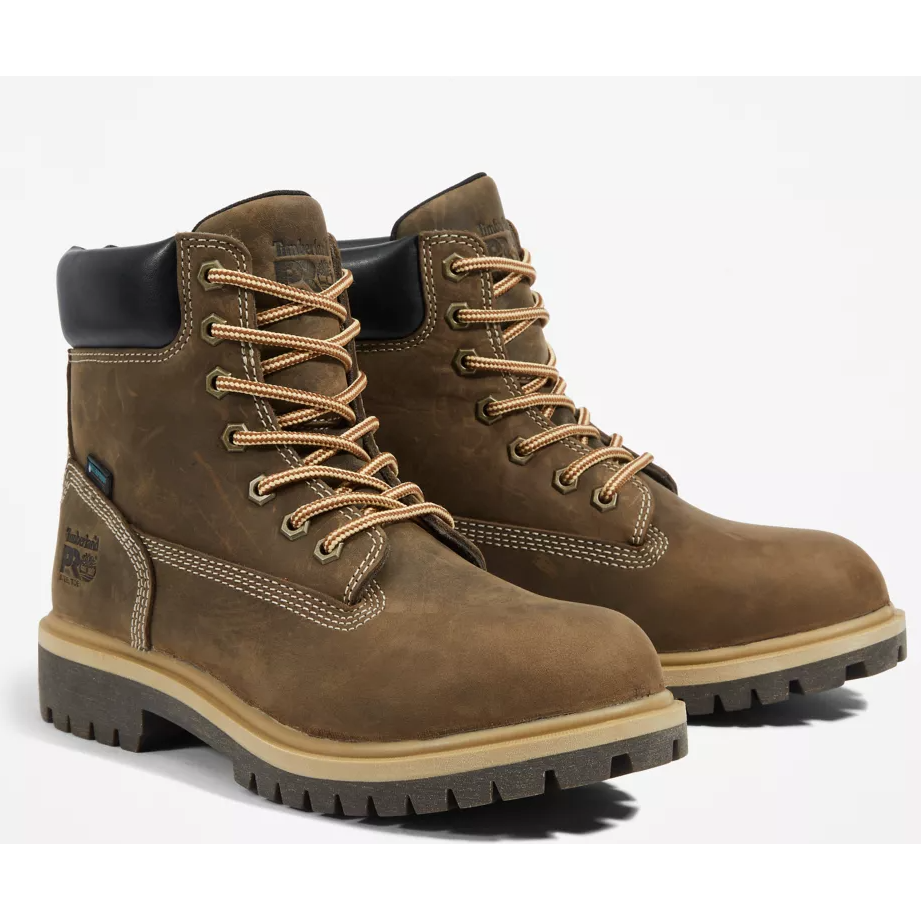 Timberland PRO Women's Direct Attach 6" Steel Toe Waterproof 200G Insulated Work Boot - Brown - TB1A2QX7214 5.5 / Medium / Brown - Overlook Boots