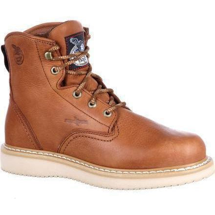 Georgia Men's 6" Wedge Work Boot - Brown - G6152 5 / Medium / Tobacco - Overlook Boots
