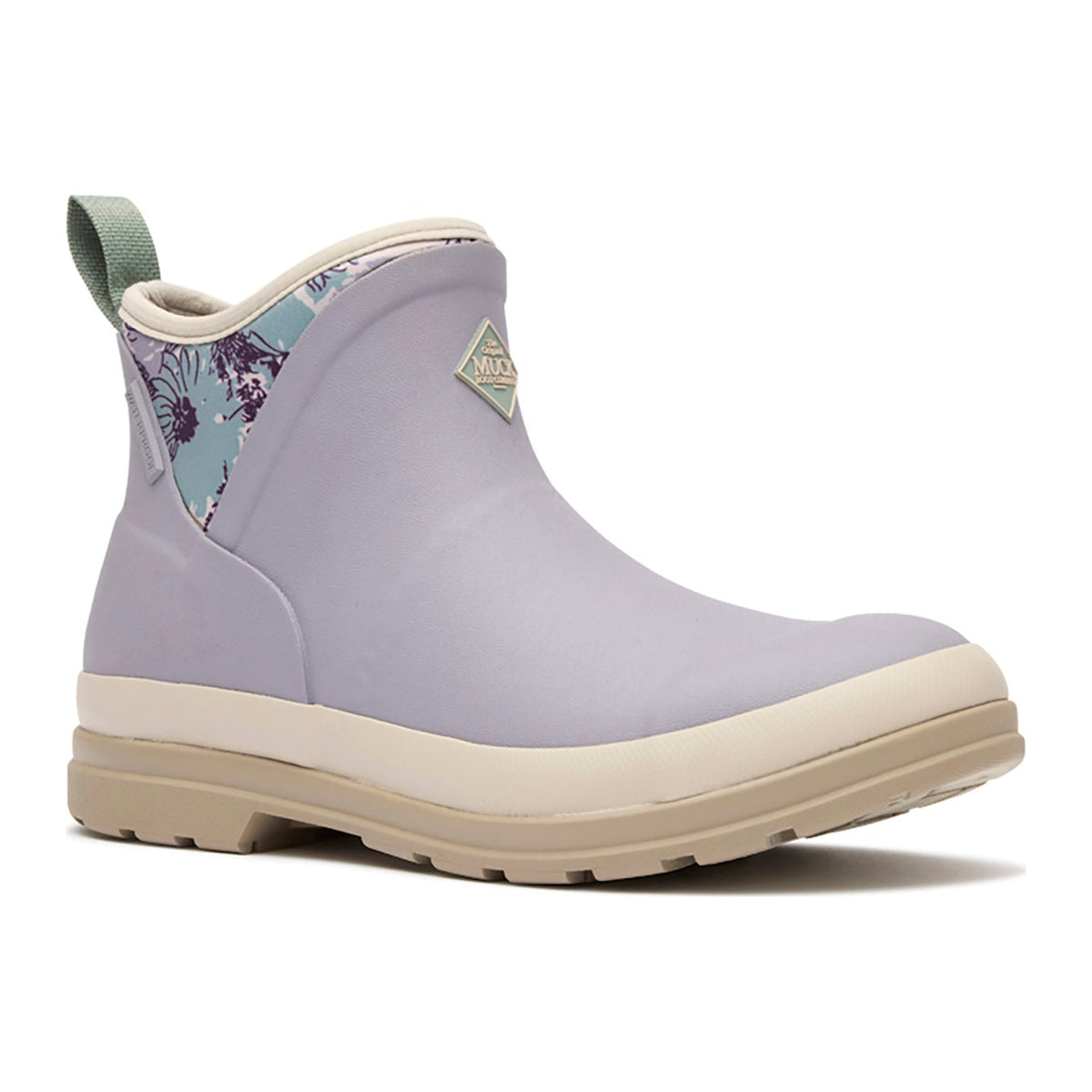 Muck Women's Originals Ankle 6" Waterproof Neoprene Boot - Minimal Gray/Floral - MOAW500 5 / Medium / Minimal Gray/Floral - Overlook Boots