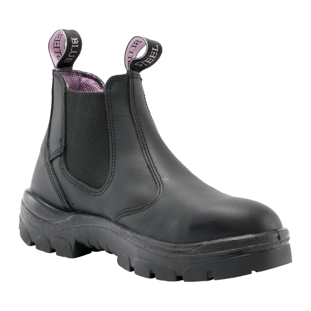 Steel Blue Women's Hobart 6" Soft Toe Water Resistant Chelsea Work Boot - Black - 810891 5 / Wide / Black - Overlook Boots