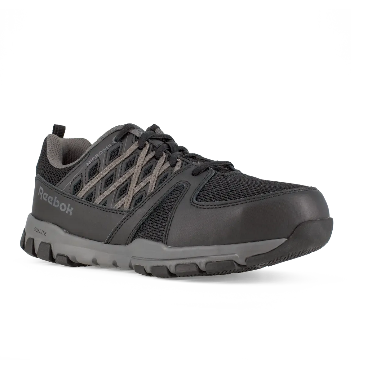 Reebok Men's Sublite Steel Toe Athletic Work Shoe - Black- RB4016 4 / Medium / Black - Overlook Boots
