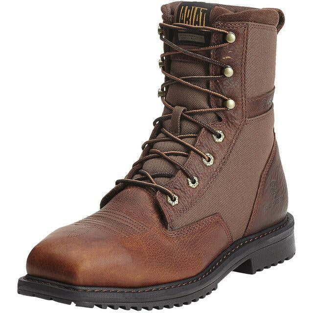 Ariat Men's RigTek 8" Wide Square Composite Toe Work Boot - Oiled Brown - 10012927 7 / Medium / Brown - Overlook Boots