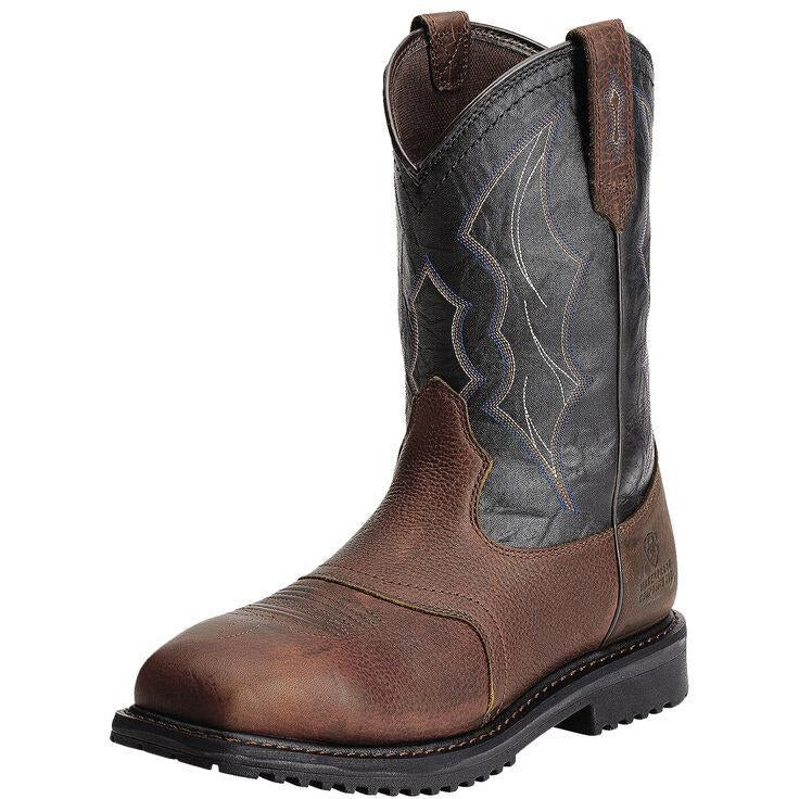 Ariat Men's RigTek 11" Wide Square Composite Toe Waterproof Work Boot - Oiled Brown - 10012932 7 / Medium / Brown - Overlook Boots