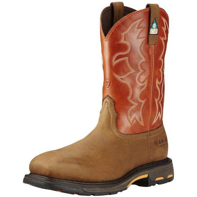 Ariat Men's WorkHog CSA 11" Composite Toe Western Work Boot - 10017170 7 / Medium / Brown - Overlook Boots
