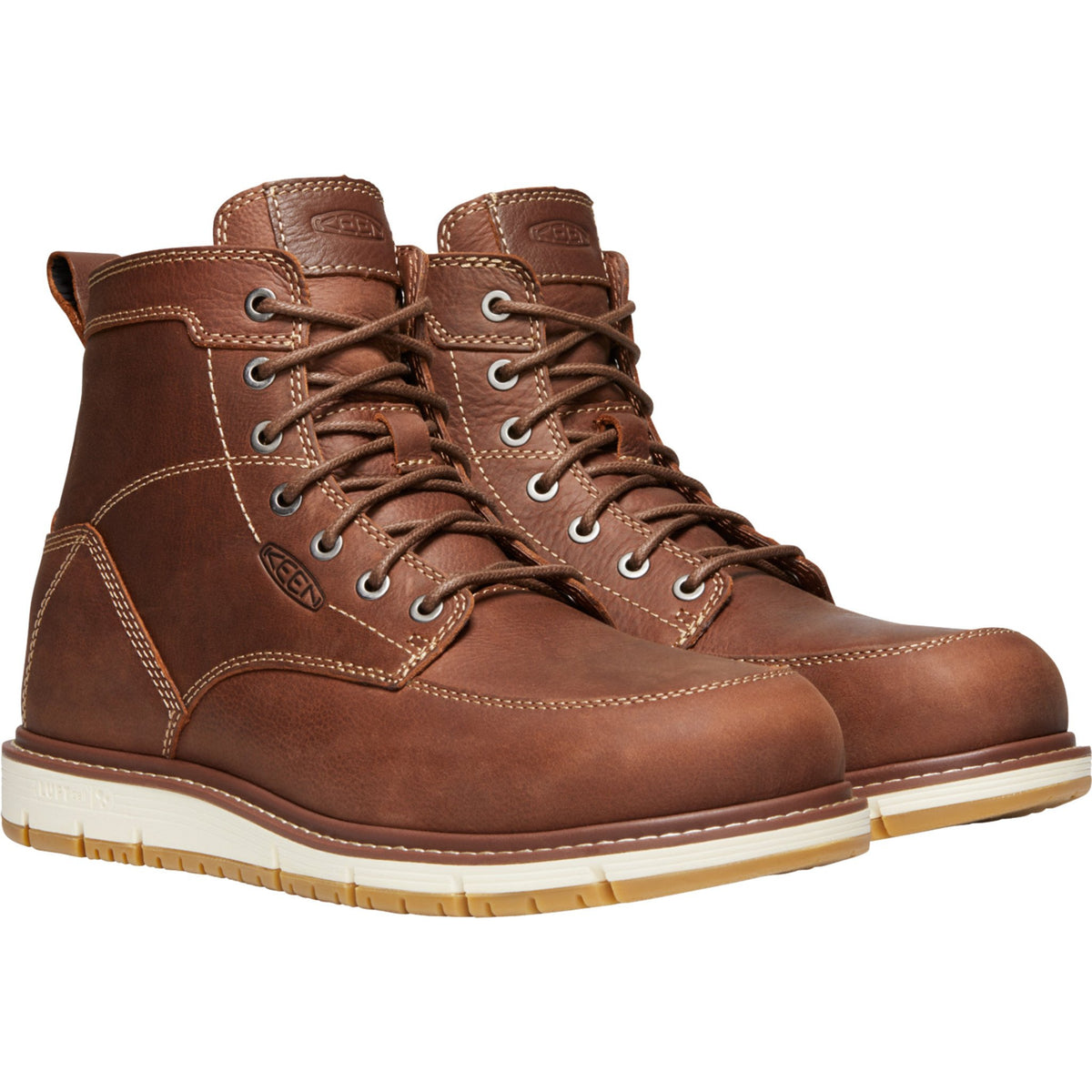 KEEN Utility Men's San Jose 6" Aluminum Toe Waterproof Work Boot - 1020055 7 / Medium / Brown - Overlook Boots