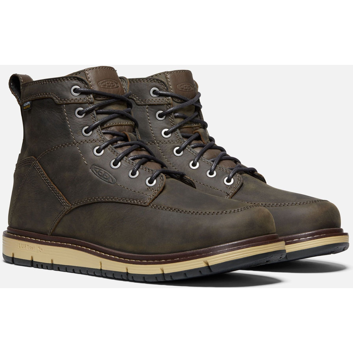 Keen Utility Men's San Jose 6" Soft Toe Waterproof Work Boot - Brown - 1023203 7 / Medium / Brown - Overlook Boots