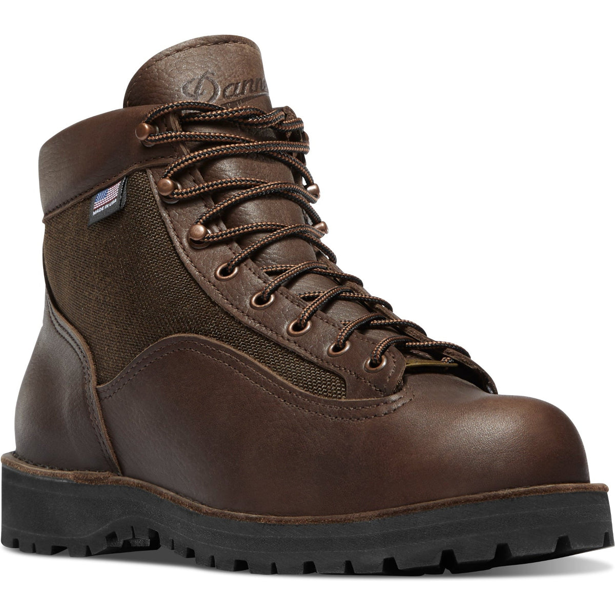 Danner Men's Light II 6" Waterproof USA Made Hiking Boot - Dark Brown - 33020 6 / Wide / Dark Brown - Overlook Boots