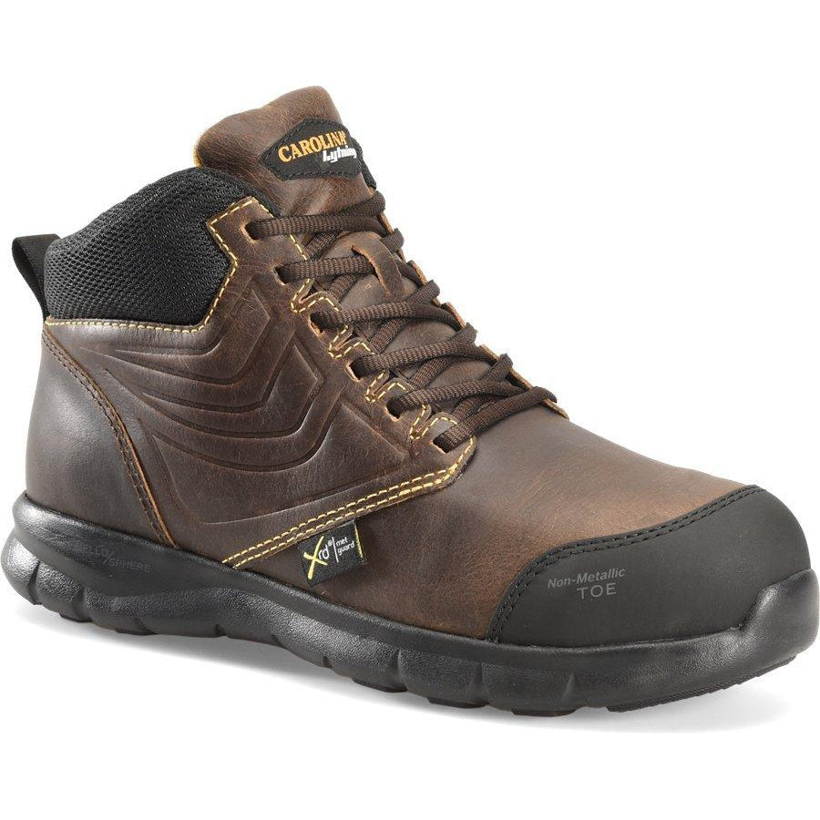 Carolina Men's Lytning 1.9 Composite Toe Waterproof MG Lightweight Work Shoe - Brown- CA1907 8 / Medium / Dark Brown - Overlook Boots