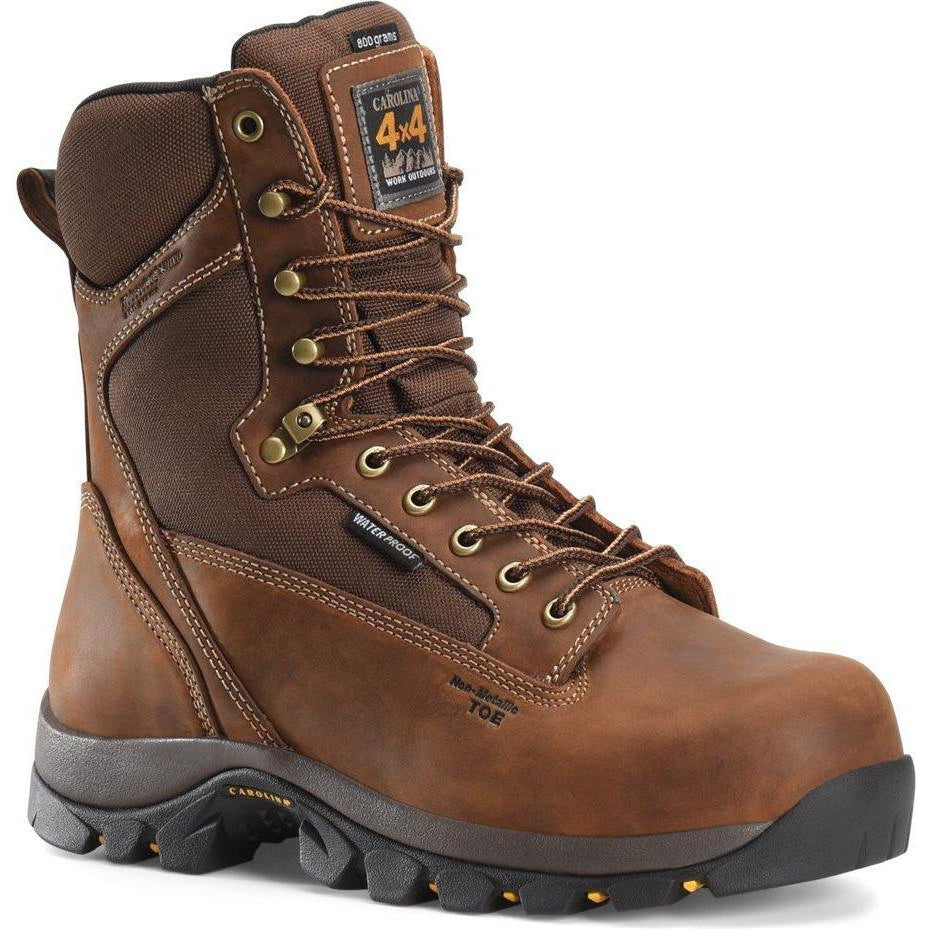 Carolina Men's Forrest 8" Waterproof Ins Composite Toe Work Boot - Brown - CA4515 8 / Medium / Brown - Overlook Boots