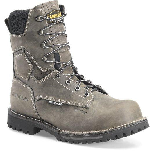 Carolina Men's Pitstop 8" Composite Toe Waterproof Work Boot - Grey - CA8532 8 / Medium / Grey - Overlook Boots