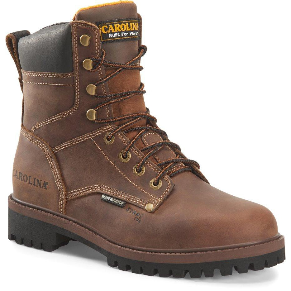 Carolina Men's Silvanus 8" Steel Toe Waterproof Work Boot - Tobacco - CA8585 8 / Medium / Tobacco - Overlook Boots