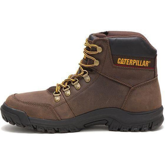 CAT Men's Outline 6" Slip Resistant Work Boot - Brown - P74087 - Overlook Boots