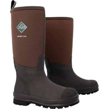 Muck Men's Chore Xpress Cool Tall 17" Waterproof Rubber Work Boot - Brown - CHCT-900 5 / Brown / Medium - Overlook Boots