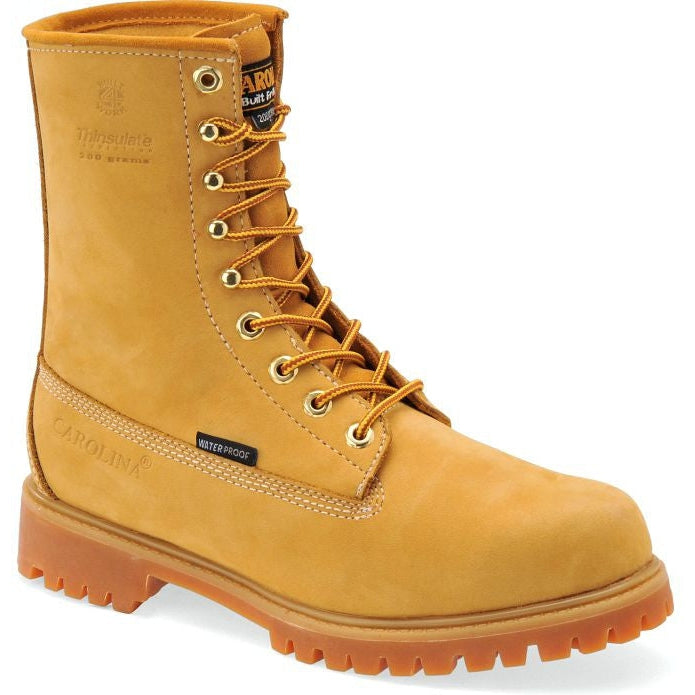 Carolina Men's Journeyman 8" Soft Toe Waterproof Insulated Work Boot -Yellow- CA7145 8 / Medium / Wheat - Overlook Boots