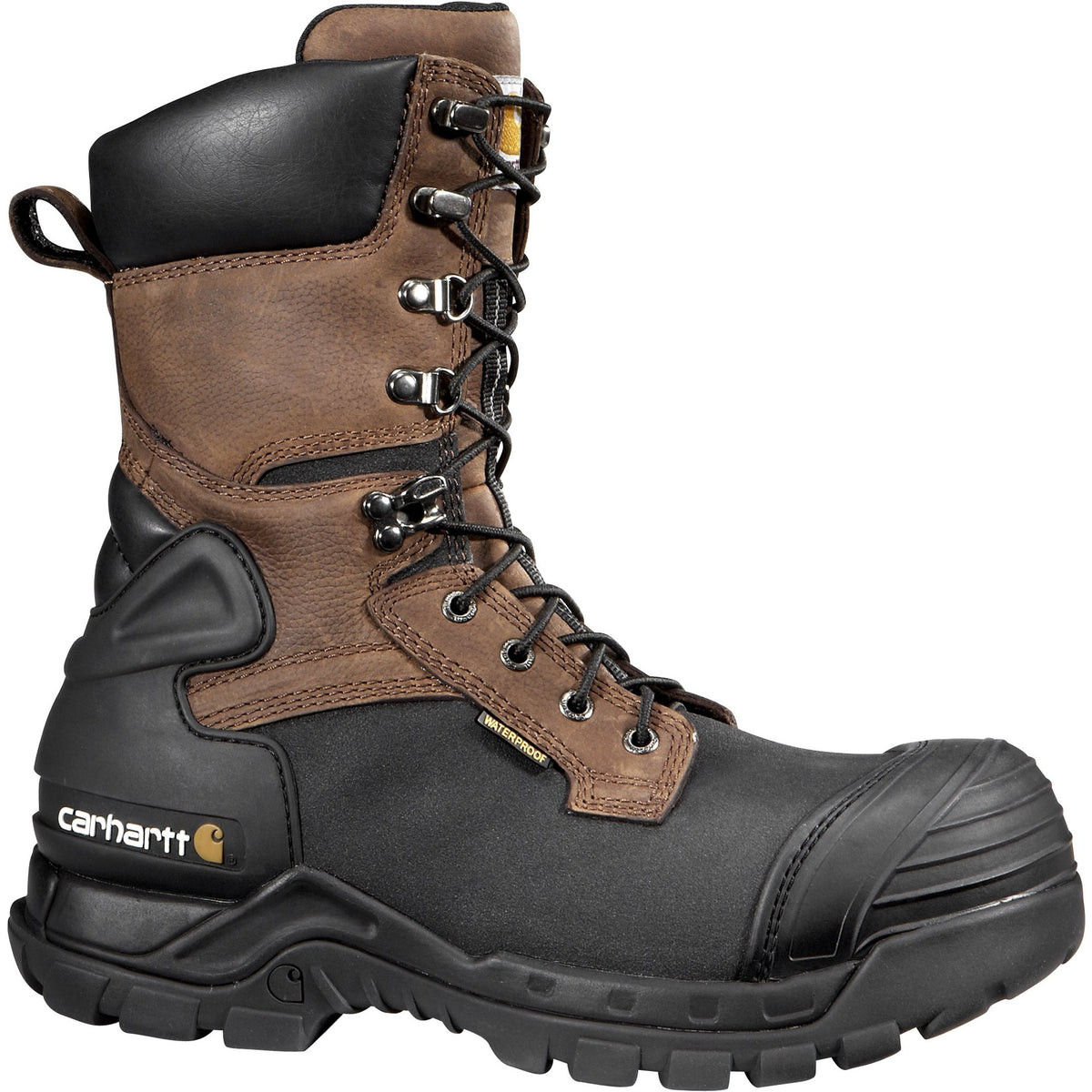 Carhartt Men's 10" Composite Toe Ins Waterproof Pac Work Boot - Brown - CMC1259 8 / Medium / Brown - Overlook Boots