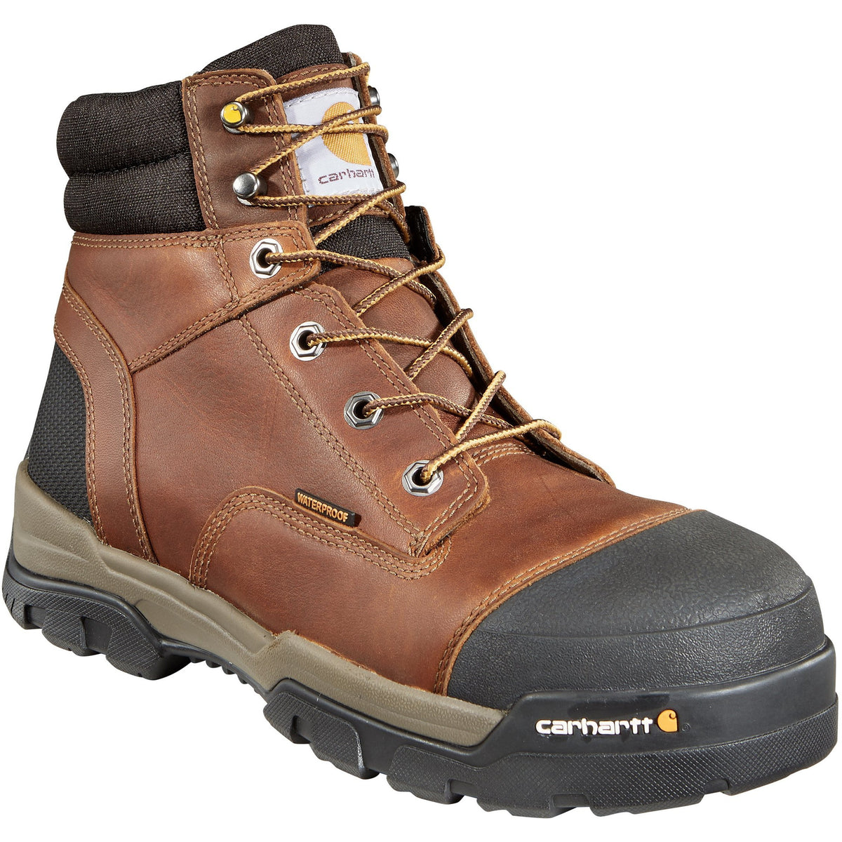 Carhartt Men's Ground Force 6" Composite Toe Waterproof Work Boot - Brown - CME6355 8 / Medium / Brown - Overlook Boots