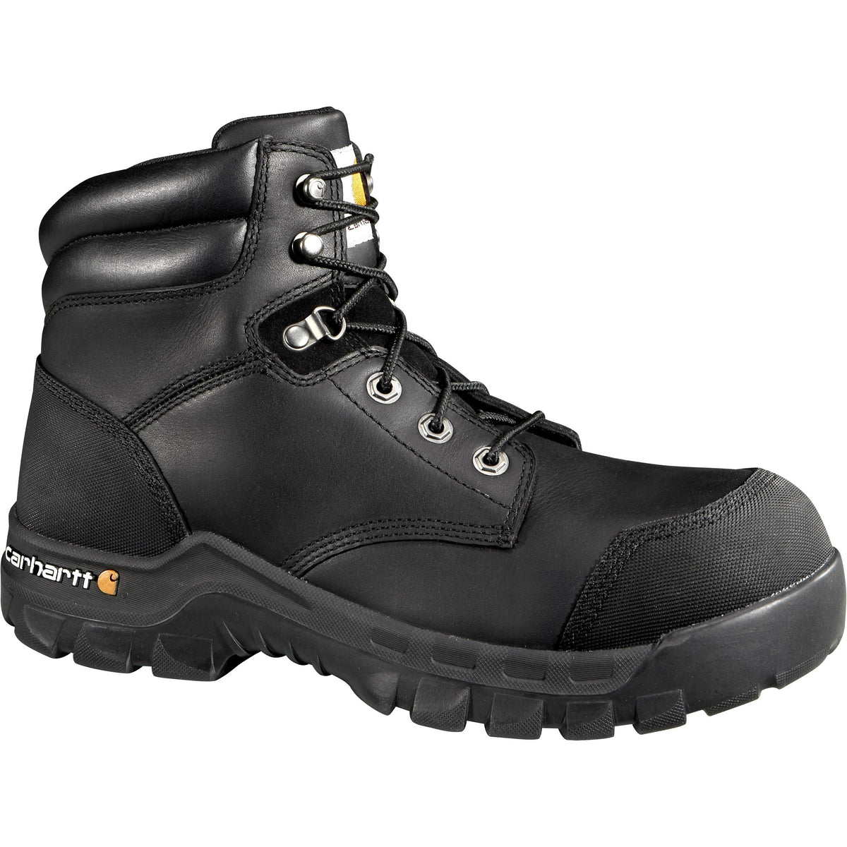 Carhartt Men's 6" Rugged Flex Composite Toe Waterproof CSA Work Boot Black CMR6971 8 / Medium / Black - Overlook Boots