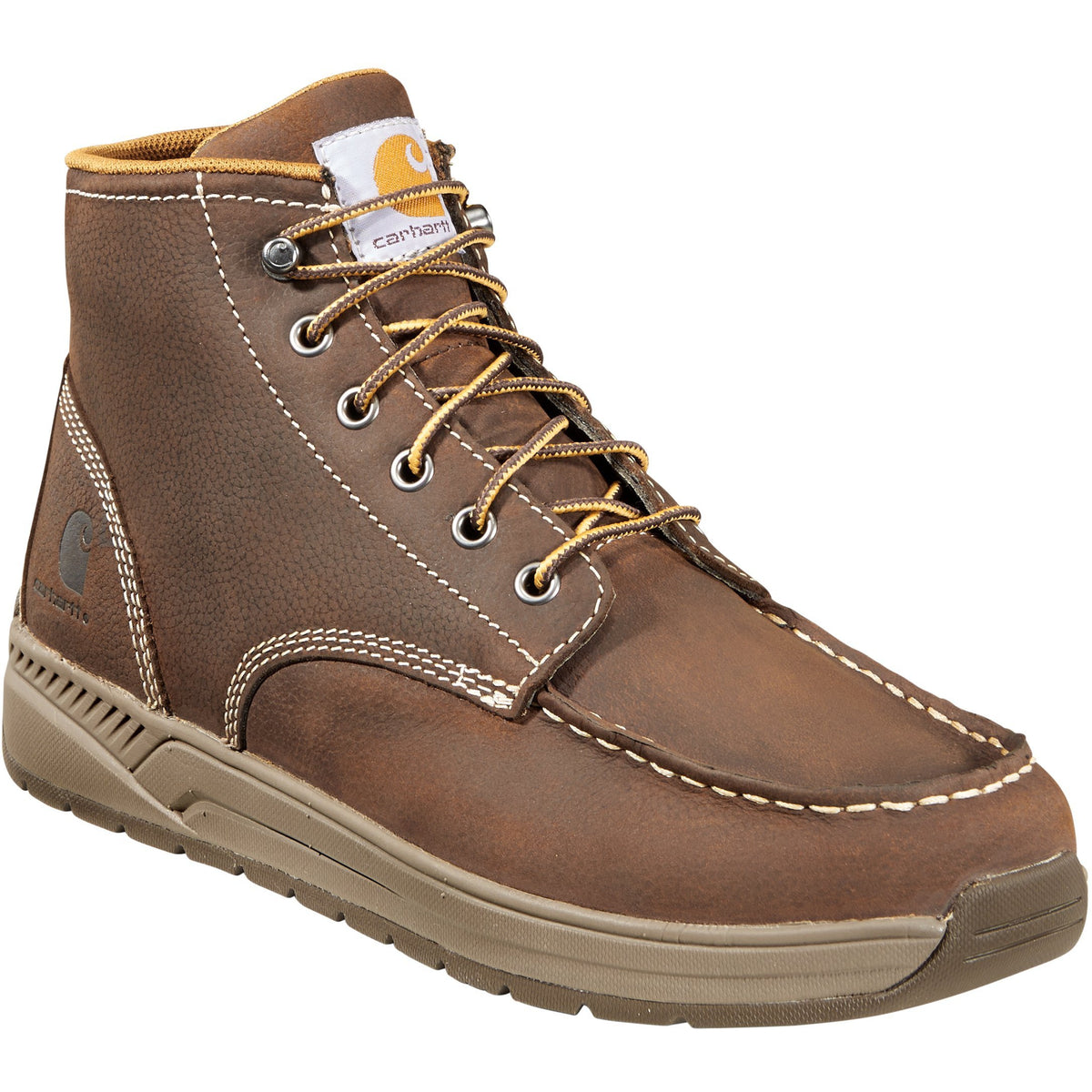Carhartt Men's 4" Lightweight Soft Toe Wedge Work Boot Brown - CMX4023 7 / Medium / Brown - Overlook Boots