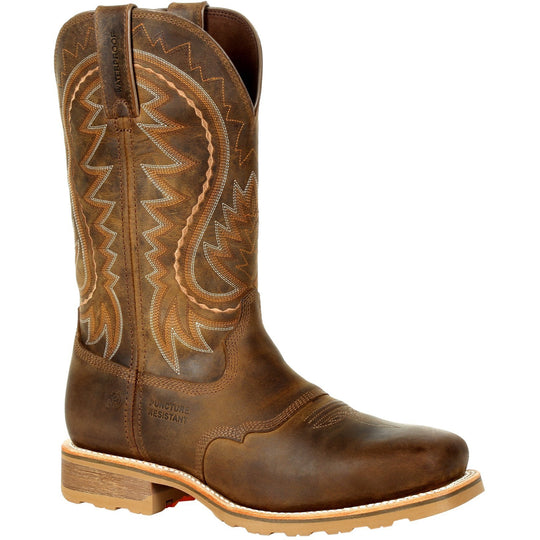 Durango Men's Maverick Pro 12" Steel Toe Waterproof Western Work Boot - DDB0297 7 / Medium / Tan - Overlook Boots