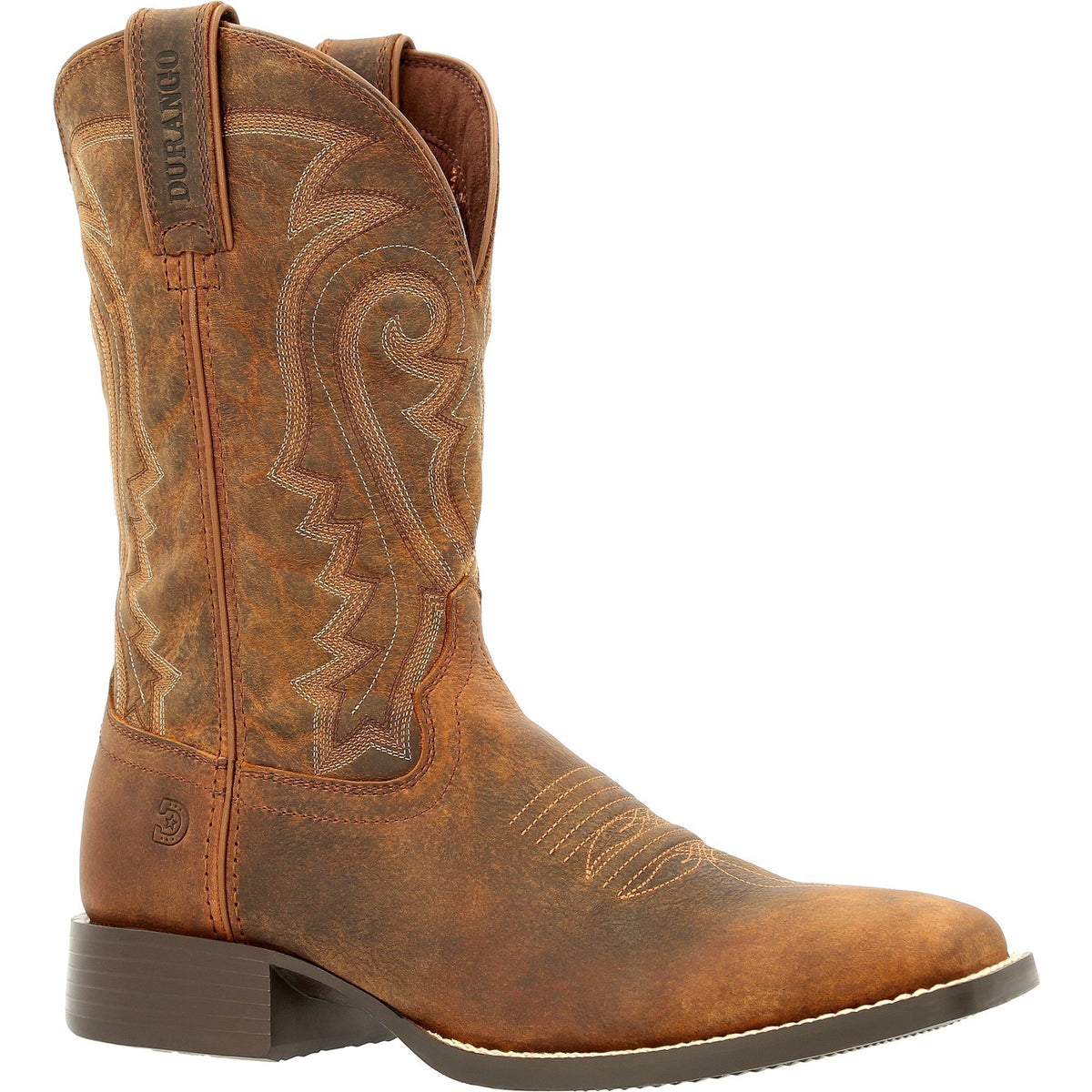 Durango Men's Westward 11" Square Toe Pull-On Western Boot - DDB0342 7 / Medium / Brown - Overlook Boots