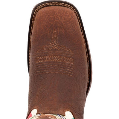 Durango Men's Rebel By Mexico Flag 11" Steel Toe Western Boot -Brown- DDB0431 - Overlook Boots