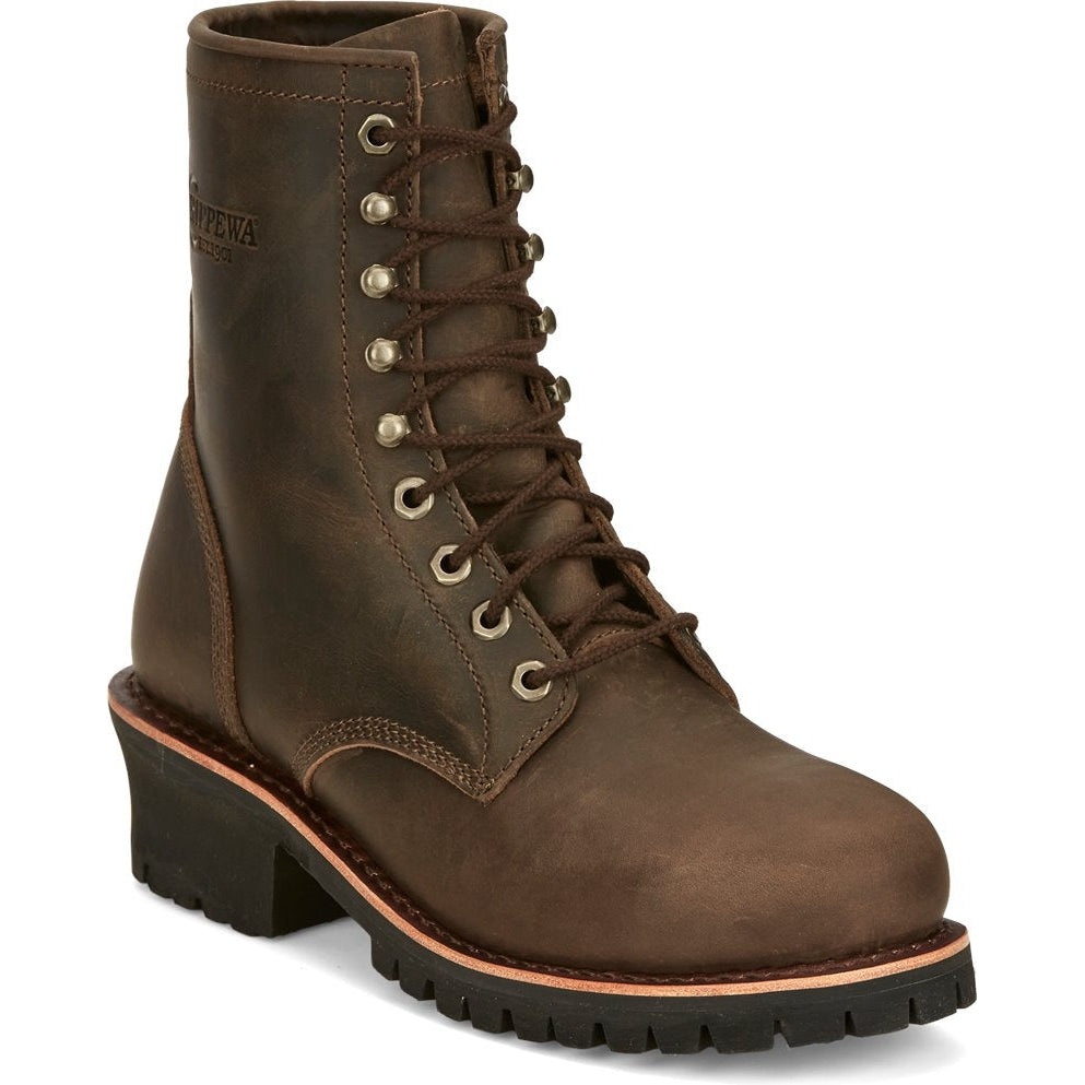 Chippewa Men's Classic 2.0 8" Steel Toe Lace Up Work Boot -Brown- NC2091 8 / Medium / Brown - Overlook Boots