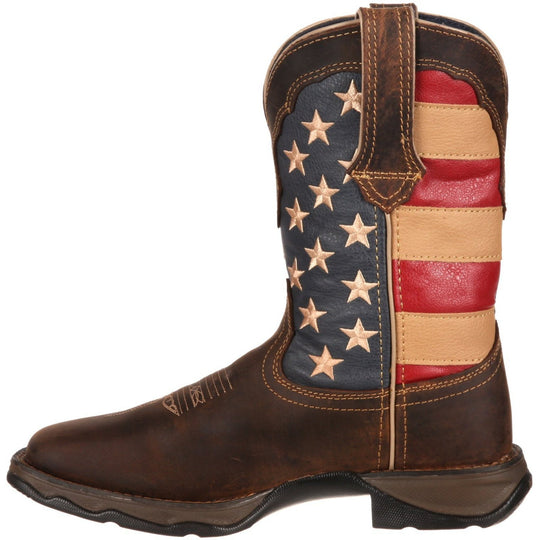 Durango Women's Lady Rebel Patriotic 10" Square Toe Western Flag Boot RD4414 - Overlook Boots