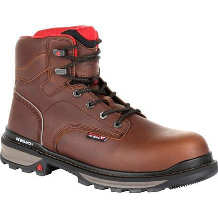 Rocky Men's Rams Horn 6" Composite Toe Waterproof Work Boot - Brown - RKK0257 7 / Medium / Brown - Overlook Boots