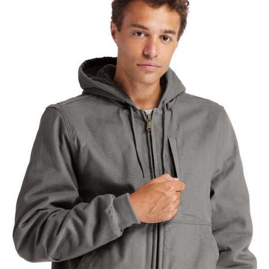 Timberland PRO Gritman Chamarra de Lona con Forro para Hombre, Con Capucha - Pewter - TB0A1VB4060 - Imagen 7