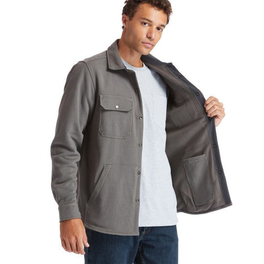 Timberland Pro Men's Mill River Fleece Work Shirt Jacket - Pewter - TB0A1VCQ060 - Overlook Boots