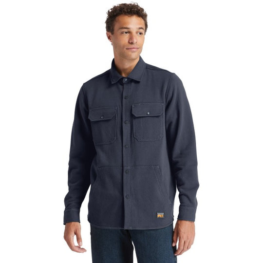 Timberland Pro Men's Mill River Fleece Work Shirt Jacket - Navy - TB0A1VCQ434 - Overlook Boots