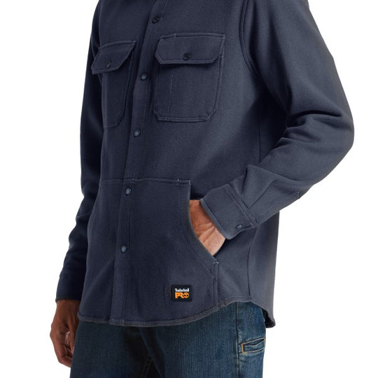 Timberland Pro Men's Mill River Fleece Work Shirt Jacket - Navy - TB0A1VCQ434 - Overlook Boots