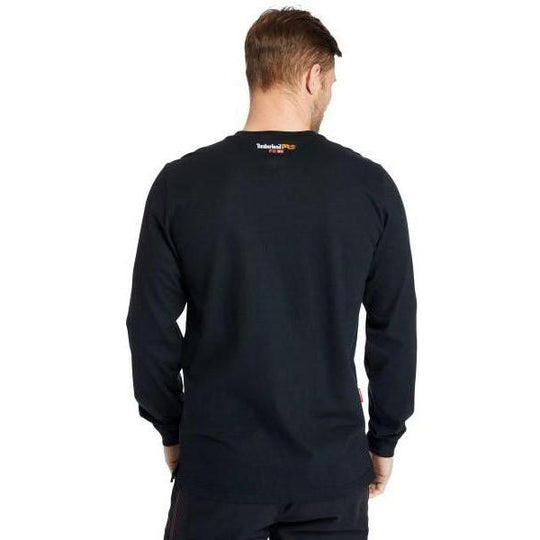 Timberland Pro Men's Flame Resistant Long Sleeve Work Henley - Black - TB0A23P4001 - Overlook Boots