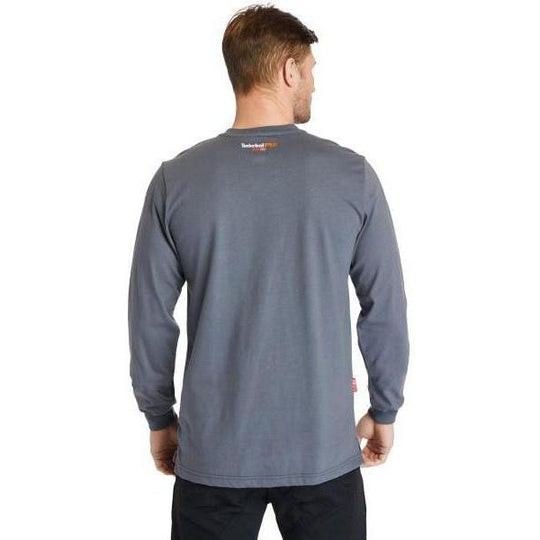 Timberland Pro Men's Flame Resistant Long Sleeve Work Henley - Charcoal - TB0A23P4003 - Overlook Boots