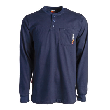 Timberland Pro Men's Flame Resistant Long Sleeve Work Henley - Navy - TB0A23P4410 Medium / Navy - Overlook Boots