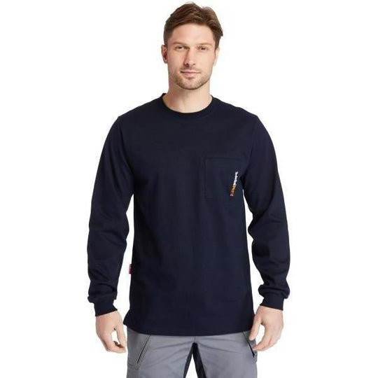 Timberland PRO Playera de Trabajo con Bolsillo para Hombre, Resistente al Fuego - Azul Marino - TB0A23PF410 - Imagen 7