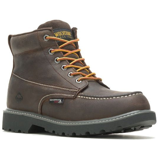 Wolverine Men's Floorhand 6" Soft Toe Waterproof Work Boot -Coffee- W230025 - Overlook Boots