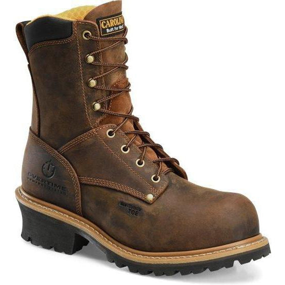 Carolina Men's Poplar 8" Composite Toe Unlined Logger Work Boot - Brown - CA9853 7 / Medium / Brown - Overlook Boots